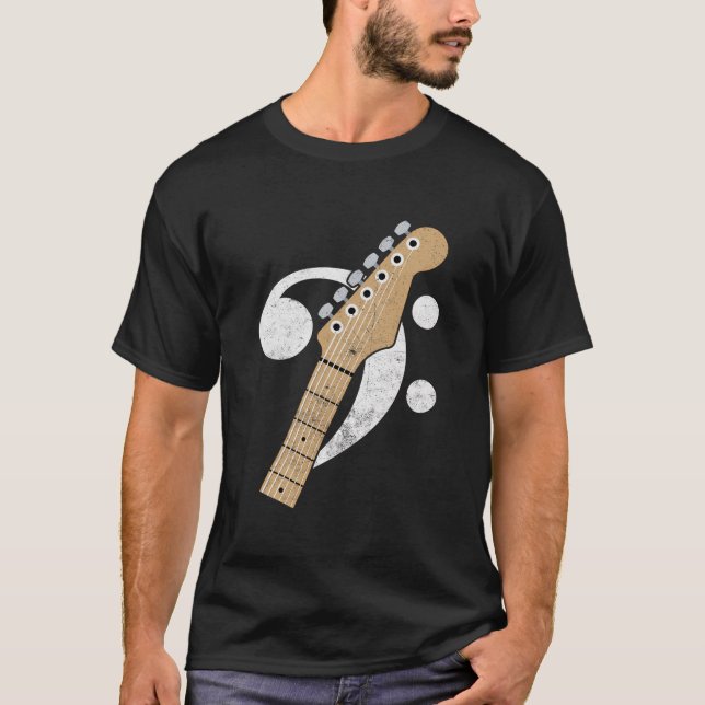 Bass Guitar Headstock Bassist And Bass Player T-Shirt (Front)