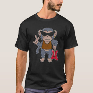 Bass Guitar Music   Musician Instrumentalist Monke T-Shirt