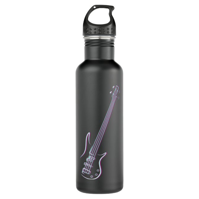 Bass guitar musical instrument bass player  710 ml water bottle (Front)