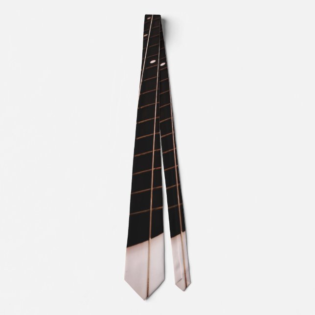 Bass Guitar Neck 2-Sided Music Tie (Front)