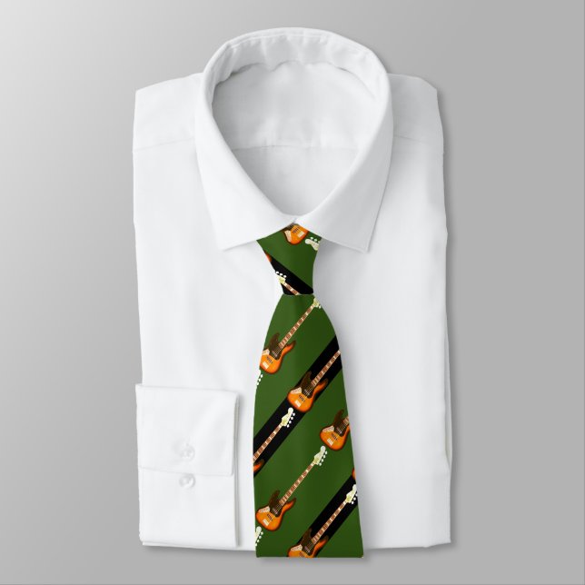 Bass Guitar Neck Tie (Tied)