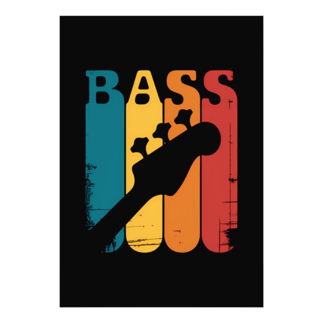 Bass Guitar Photo Print (Front)