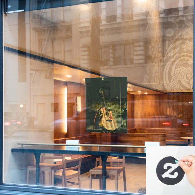 Bass guitar player (Cafe Window)