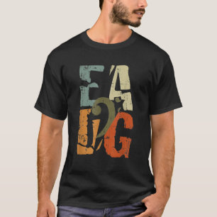 Bass guitar player EADG bass clef T-Shirt