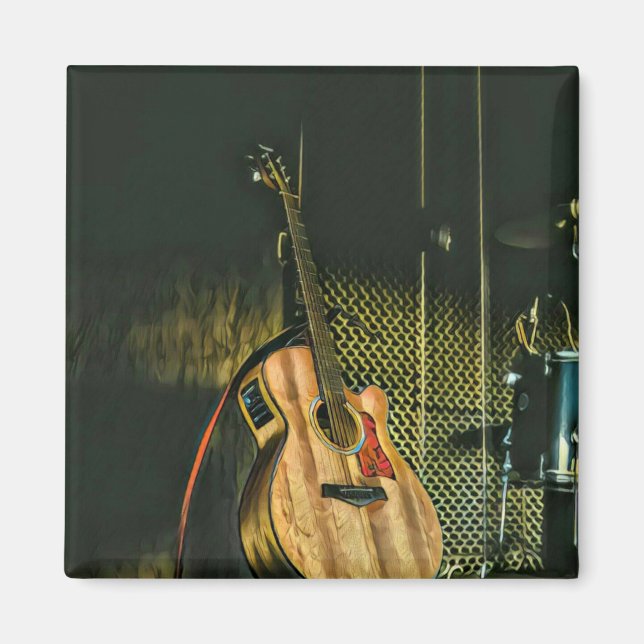 Bass guitar player magnet (Front)