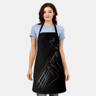 Bass Guitar Player Music Guitarist Musician Rock Apron