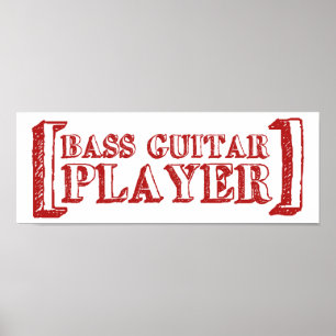 Bass Guitar Player Poster