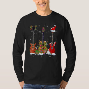 Bass Guitar Player Santa Hat Reindeer Guitar  Chri T-Shirt