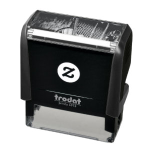 Bass guitar player self-inking stamp