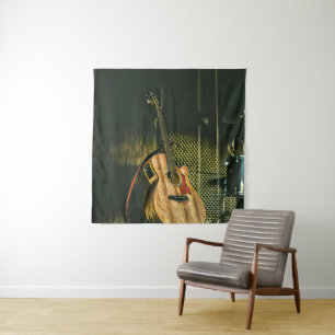 Bass guitar player tapestry