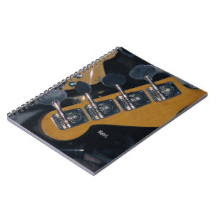 bass guitar tuning pegs spiral notebook