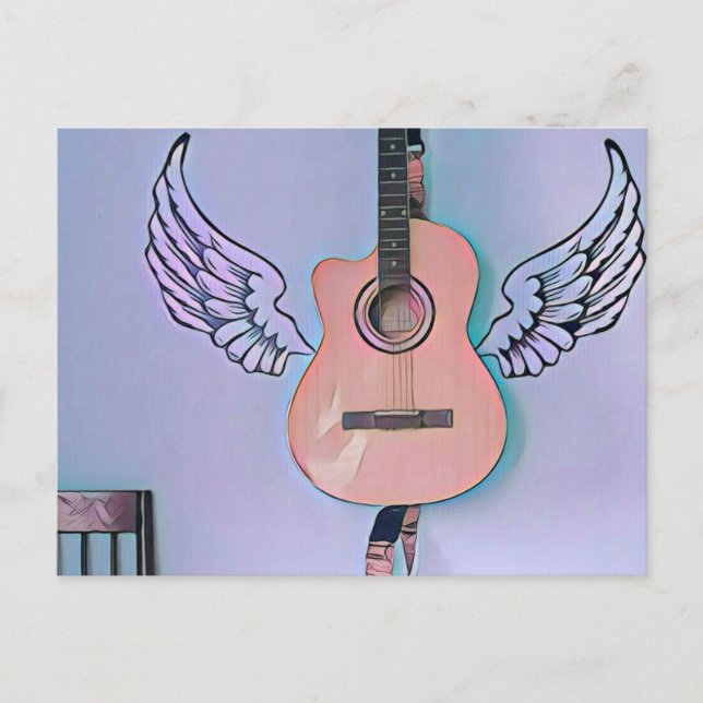 Bass guitarist gift postcard (Front)