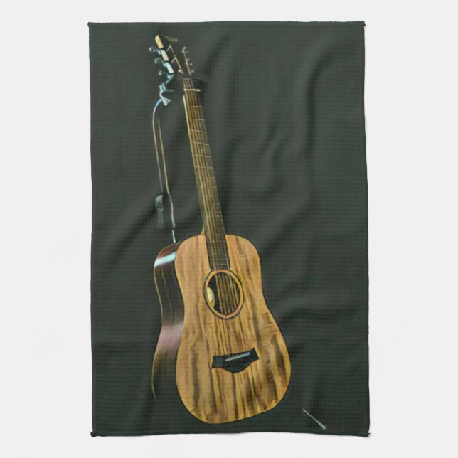 Bass guitarist gift tea towel (Vertical)
