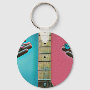 Bass guitarist gifts key ring