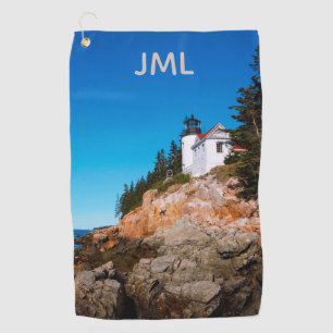Bass Harbour Acadia Lighthouse Golf Towel