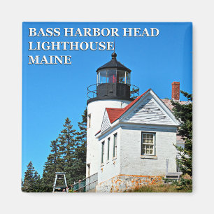 Bass Harbour Head Lighthouse, Maine Square Magnet