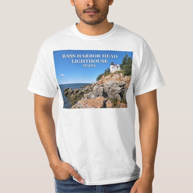 Bass Harbour Head Lighthouse, Maine T-Shirt (Front)