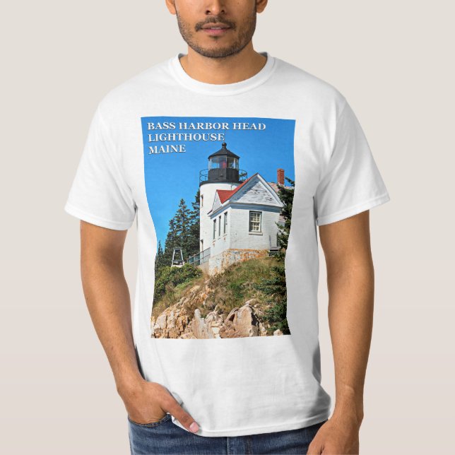 Bass Harbour Head Lighthouse, Maine T-Shirt (Front)