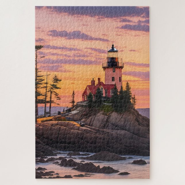 Bass Harbour Head Lighthouse Sunrise       Jigsaw Puzzle (Vertical)