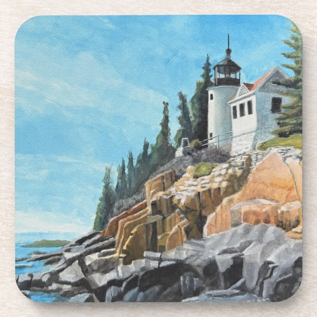 Bass Harbour Lighthouse Coaster (Front)