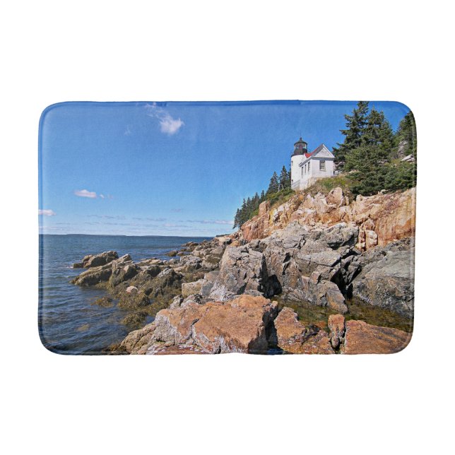 Bass Harbour Lighthouse, Maine Bath Mat (Front)