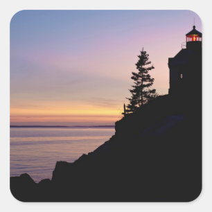 Bass Harbour lighthouse on Mt. Desert Island, Square Sticker