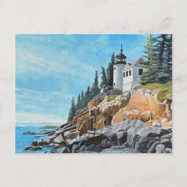 Bass Harbour Lighthouse Postcard (Front)