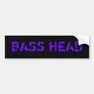 Bass Head bumper sticker(dark) Sticker