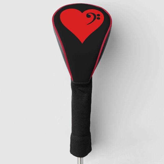 Bass Heart Golf Head Cover (Front)