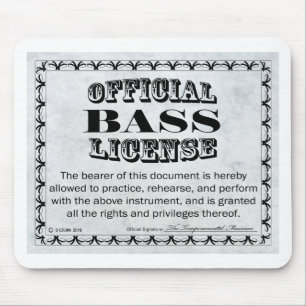 Bass License Mouse Pad