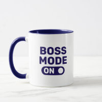 Bass Mode On-Blue Typography Coffee Mug