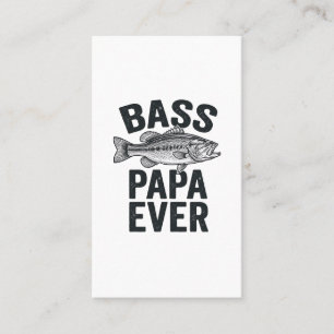 Bass Papa Ever Vintage Fishing Dad Shirt Design_1 Business Card