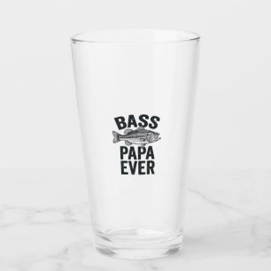 Bass Papa Ever Vintage Fishing Dad Shirt Design_1 Glass
