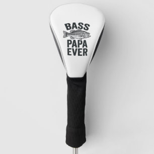 Bass Papa Ever Vintage Fishing Dad Shirt Design_1 Golf Head Cover