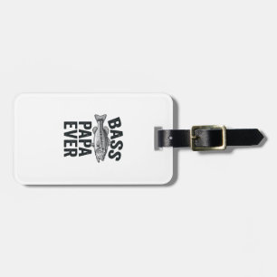 Bass Papa Ever Vintage Fishing Dad Shirt Design_1 Luggage Tag