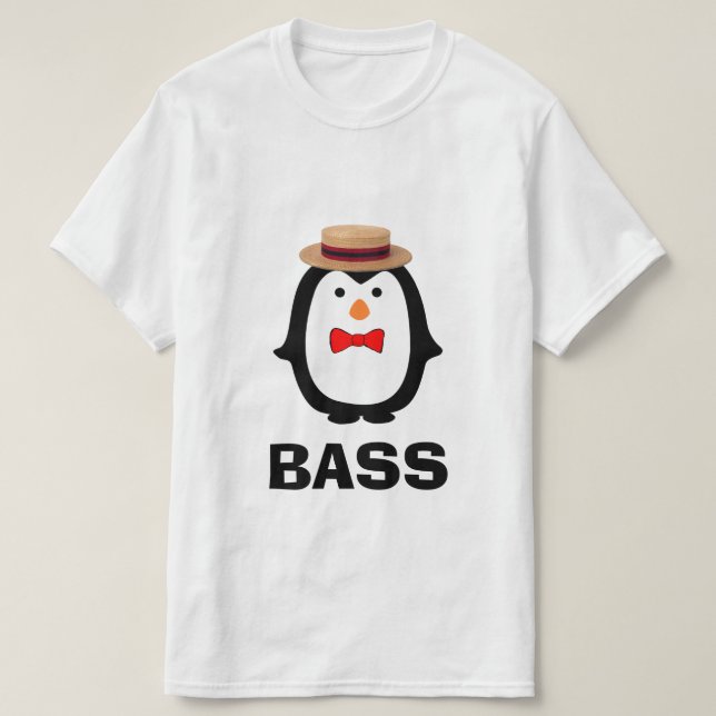 Bass Penguin T-Shirt (Design Front)