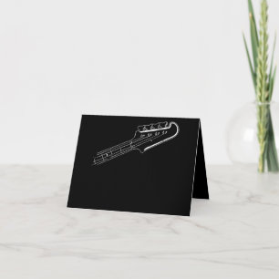 Bass Player Bass Guitar Musical Design Thank You Card