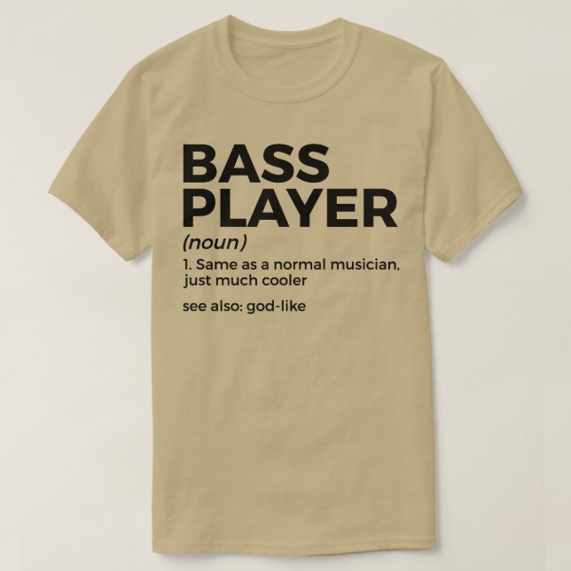 Bass Player Definition Bassist For Musicians Long  T-Shirt (Design Front)