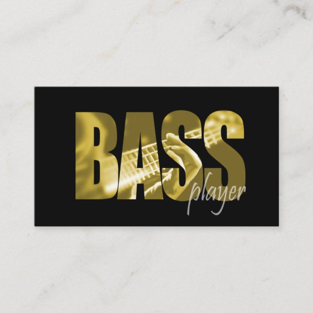 Bass Player Musician Business Card (Front)