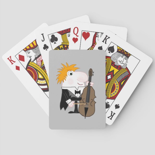 Bass Player Playing Cards (Back)