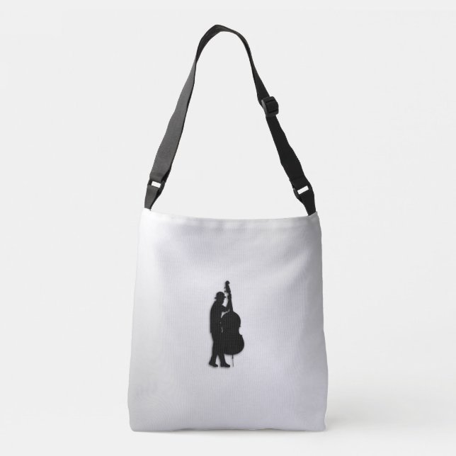 Bass Player Silver Crossbody Bag (Back)