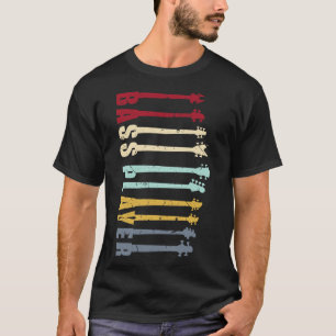BASS PLAYER with bass guitar necks funny bassist g T-Shirt