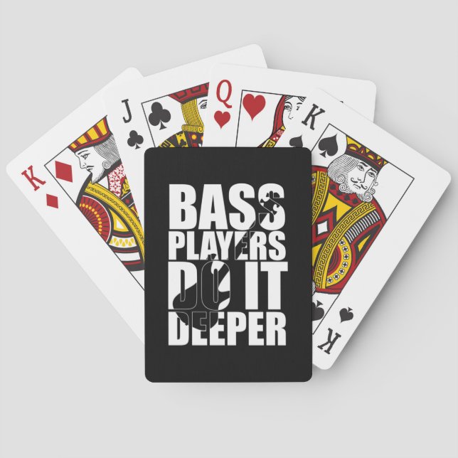 Bass players do it deeper playing cards (Back)