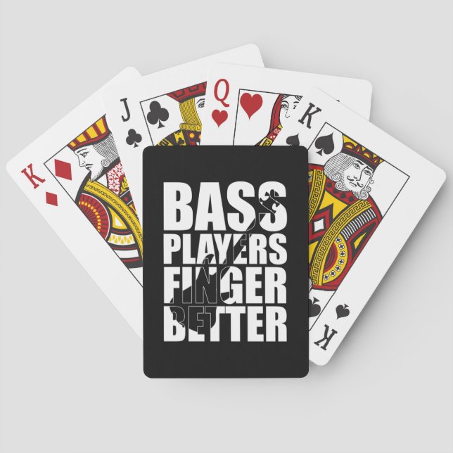 Bass players fingers better playing cards (Back)