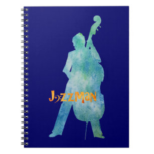 Bass Playing Jazzman Spiral Notebook