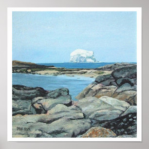 Bass Rock seen from North Berwick, Scotland. Poster