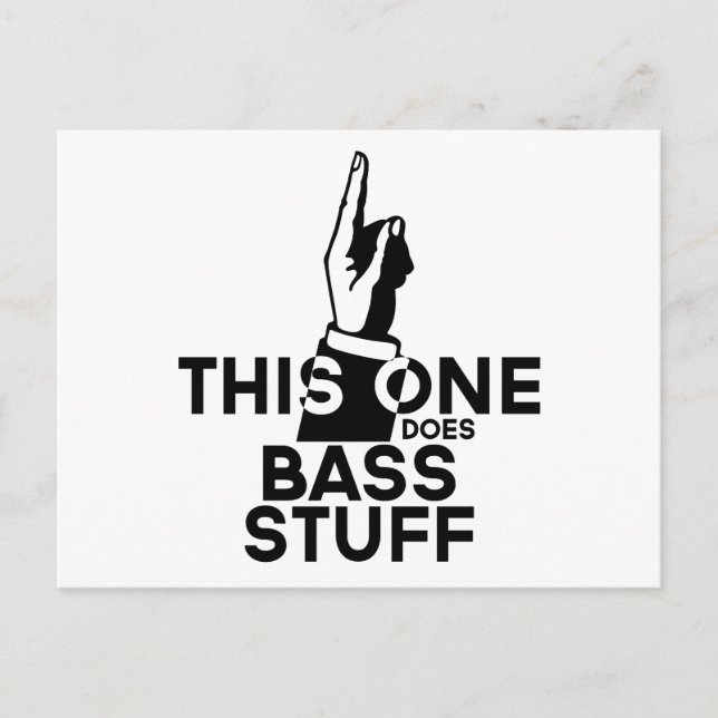 Bass Stuff - Funny Bass Music Postcard (Front)