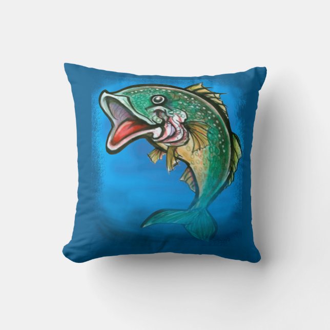 Bass Throw Pillow (Front)