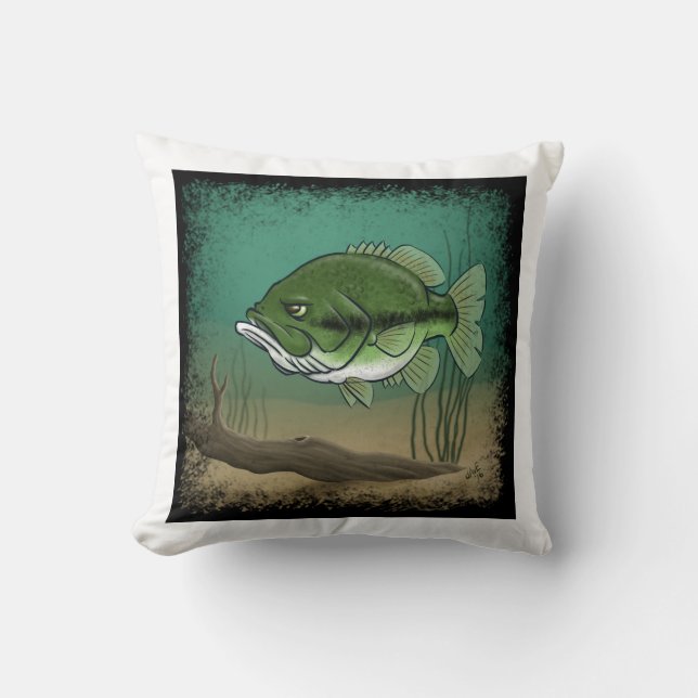 Bass Throw Pillow (Front)