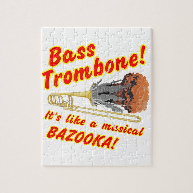 Bass Trombone Musical Bazooka Jigsaw Puzzle (Vertical)
